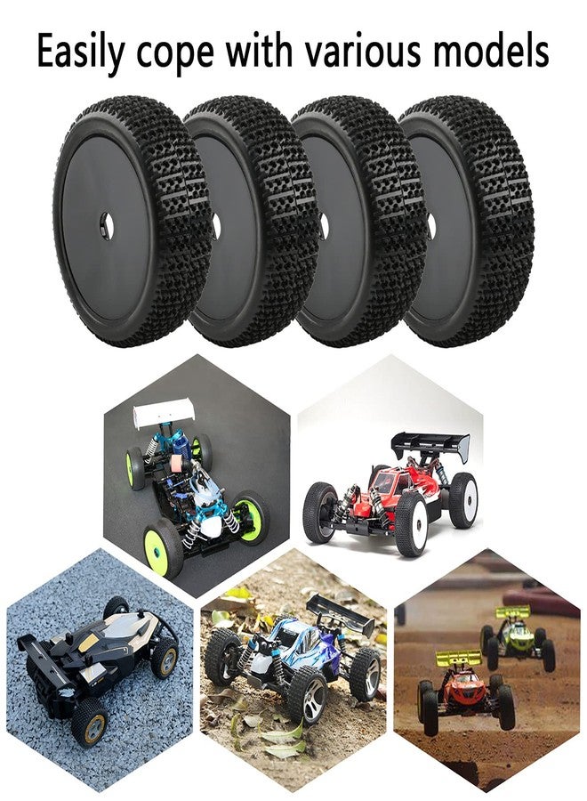Rchobbytop 4pcs 17mm Tires and Hard Dish Wheels with Drive Hex Adapters for 1/8 Buggy RC Racing Car Kyosho Tamiya Redcat HPI Traxxas AE Losi TLR HSP 94762 94081 - Image 5